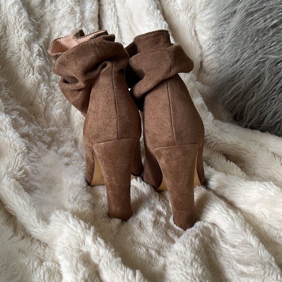 Brown Suede Booties - Picture 3 of 4